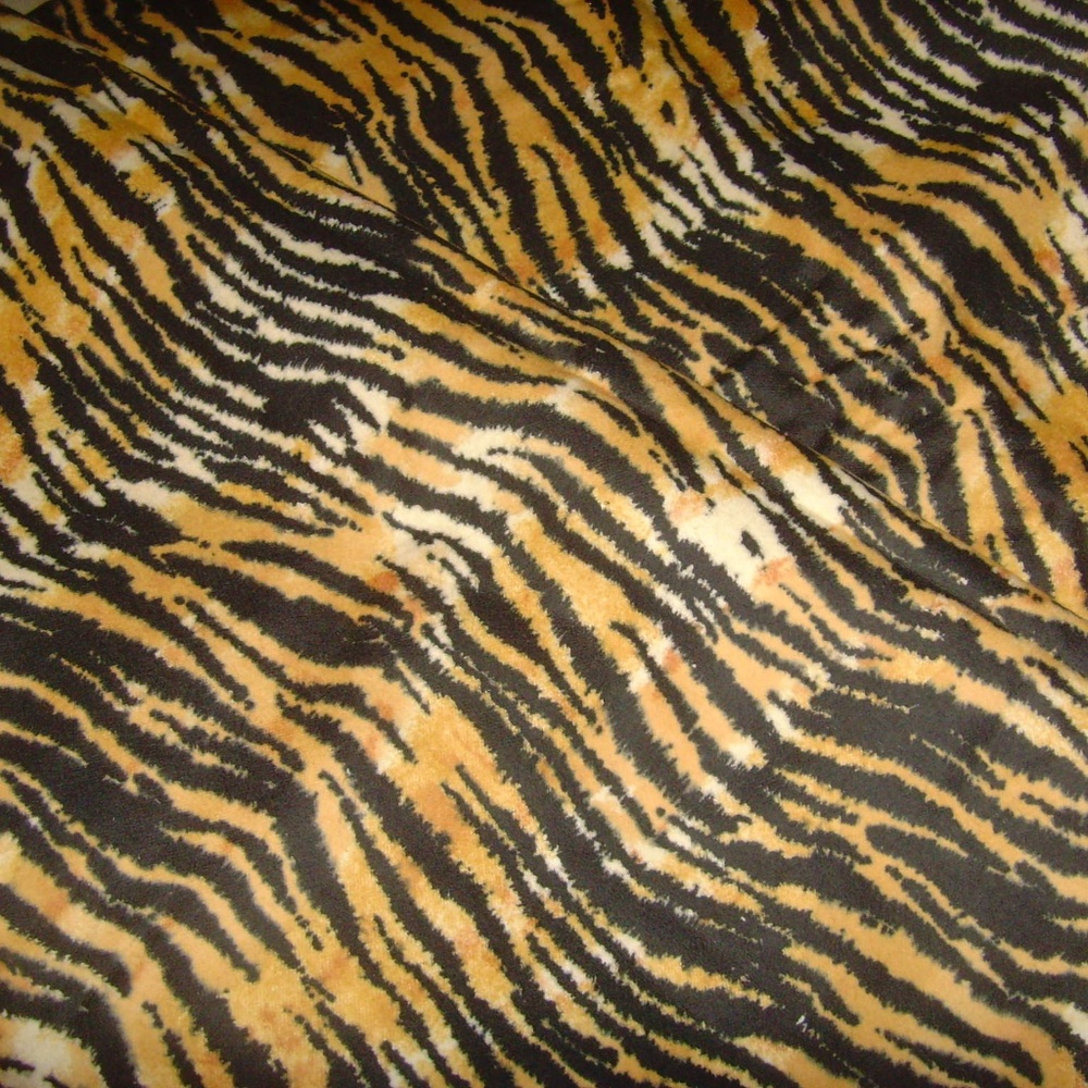 Tiger Print Flannel Fabric - 2 Yards/8 Inches - Picture 2 of 8